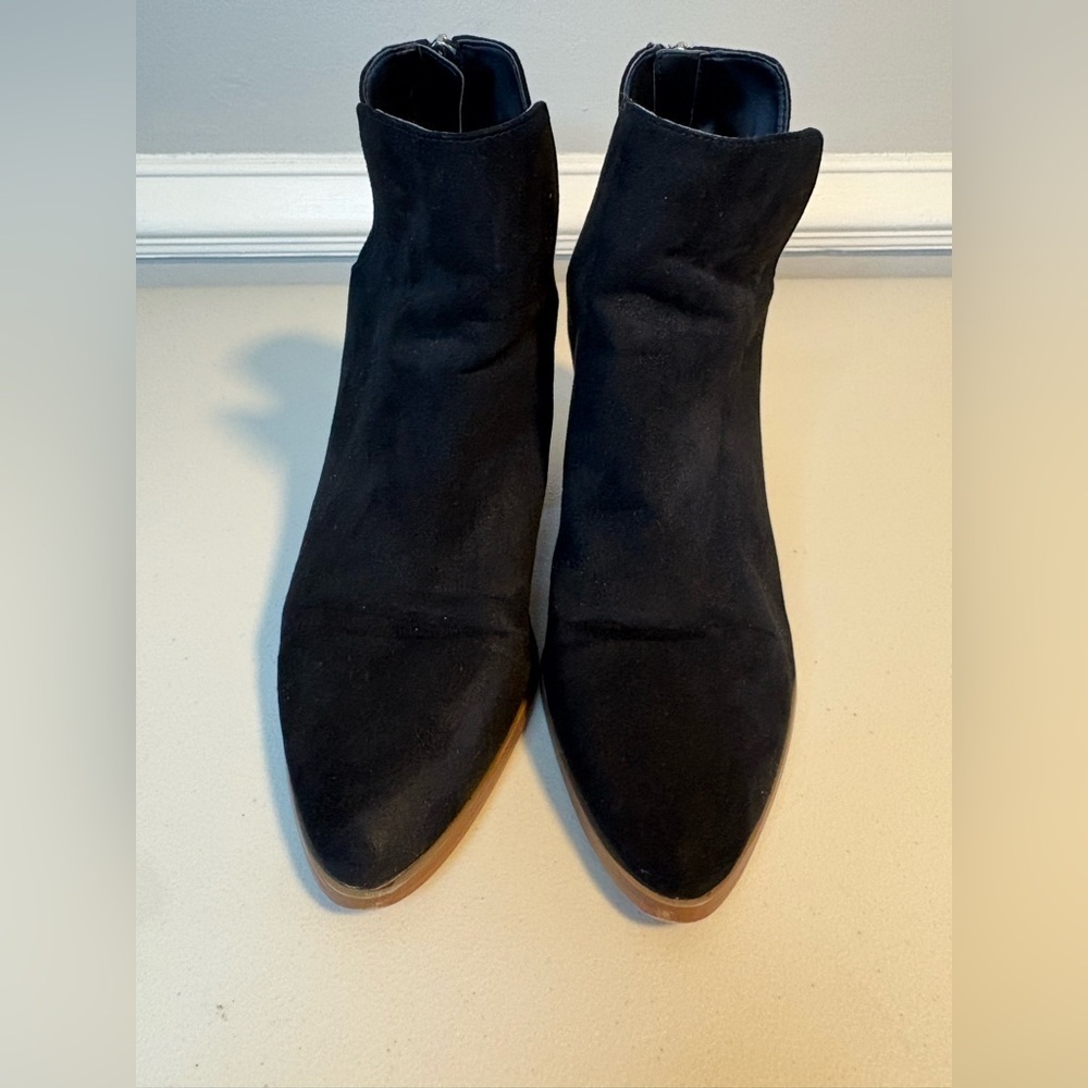 BP. (Nordstrom) Brynne Faux Suede Booties – Black | Size 11 - Picture 3 of 13